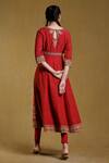 Shop_Ritu Kumar_Kurta Floral Embroidered Anarkali Set_at_Aza_Fashions