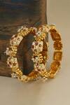 Shop_Smars Jewelry_Meenakari And Kundan Embellished Bangles - Set Of 2_at_Aza_Fashions