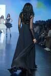 Shop_Saisha Shinde_Black Silk Bodice Embroidered Saree Gown_at_Aza_Fashions