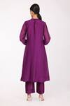 Shop_Komal Shah_Purple Embroidered Tunic And Pant Set_at_Aza_Fashions