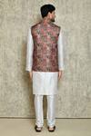Shop_Naintara Bajaj_Red Cotton Bundi And Full Sleeve Kurta Set_at_Aza_Fashions