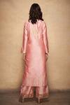 Shop_Gulabo by Abu Sandeep_Pink Pure Chanderi Silk A-line Kurta_at_Aza_Fashions