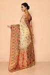 Shop_Naintara Bajaj_Cream Cotton Embroidered Saree_at_Aza_Fashions