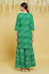 Shop_Samyukta Singhania_Green Cotton Bandhani Print Kurta Set_at_Aza_Fashions