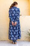 Shop_Gulabo Jaipur_Blue Cotton Zola Floral Pattern Dress_at_Aza_Fashions