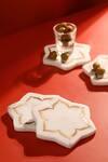 Shop_Elysian Home_Lotus Marble Coasters (Set of 4)_at_Aza_Fashions