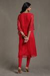 Shop_Ritu Kumar_Fuchsia Kurta Gathered Anarkali Set_at_Aza_Fashions