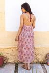 Shop_Gulabo Jaipur_Pink Cotton Coco Floral Print Sleeveless Dress_at_Aza_Fashions