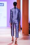 Shop_Pankaj & Nidhi_Purple Dawn Printed Blazer And Pant Set_at_Aza_Fashions