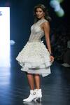 Shop_Saisha Shinde_Ivory Tulle Sequin Embroidered Dress_at_Aza_Fashions