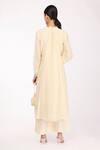 Shop_Komal Shah_Off White Embroidered Tunic And Pant Set_at_Aza_Fashions