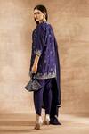 JAYANTI REDDY_Purple Silk Embroidered Tunic Dhoti Pant Set_Online_at_Aza_Fashions