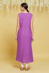 Shop_Samyukta Singhania_Purple Bandhani Pattern Kurta With Dupatta_at_Aza_Fashions