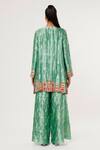 Shop_Payal Singhal_Blue Silk Bandhani Pattern Kurta Set_at_Aza_Fashions