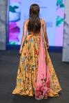Mahima Mahajan_Gold Organza Satin Floral Print Lehenga Set_Online_at_Aza_Fashions