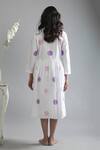 Shop_KHAT_White Poplin Cotton Polka Pattern Shirt Dress_at_Aza_Fashions