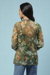 Shop_Aarke Ritu Kumar_Green Polyester Floral Print Shirt_at_Aza_Fashions