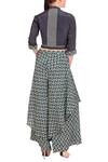 Shop_Soup by Sougat Paul_Charcoal Grey Jacket And Double Layer Pants_at_Aza_Fashions