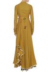 Shop_Priyanka Singh_Beige Organic Cotton Embellished Anarkali_at_Aza_Fashions