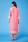 Buy Sue Mue Pink Mul Floral Applique Work Kurta Set Online | Aza Fashions