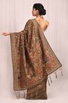 Shop_Nazaakat by Samara Singh_Grey Cotton Silk Saree_at_Aza_Fashions