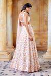 Ariyana Couture_Peach Embroidered Lehenga Set_Online_at_Aza_Fashions