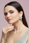 Shop_Chaotiq By Arti_Stone Embellished Ear Studs_at_Aza_Fashions