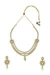 Buy_Chaotiq By Arti_Layered Polki Embellished Choker Jewellery Set_at_Aza_Fashions