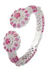 Buy_Chaotiq By Arti_Floral Ruby Stone Bracelet_at_Aza_Fashions