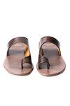 Shop_Artimen_Brown Leather Handcrafted Woven Sandals_at_Aza_Fashions