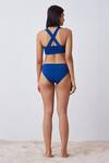 Shop_The Summer House_Blue Econyl Cate Bikini Top_at_Aza_Fashions