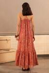 Shop_Payal Pratap_Peach Cotton Silk Embroidered Maxi Dress_at_Aza_Fashions