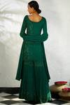Shop_Nakul Sen_Green Chiffon Embroidered Kurta Sharara Set_at_Aza_Fashions
