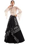 Buy_Ridhi Mehra_Black Printed Lehenga Set_at_Aza_Fashions