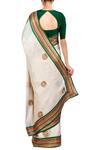 Shop_Latha Puttanna_Green Threadwork Embroidered Saree With Blouse_at_Aza_Fashions