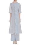 Shop_Shagun Manchanda_Grey Block Printed Aline Kurta_at_Aza_Fashions