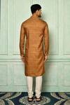 Shop_Nazaakat by Samara Singh_Brown Jacquard Woven Straight Kurta Set_at_Aza_Fashions
