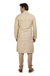 Shop_Nitesh Singh Chauhan_Beige Cotton Silk Kurta Set_at_Aza_Fashions