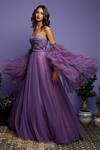 Buy_Asra_Purple Net Embroidered CorSet off Shoulder Gown_at_Aza_Fashions