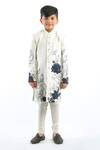 Buy_Rohit Bal_Ivory Floral Print Sherwani For Boys_at_Aza_Fashions