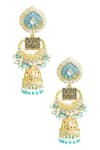 Buy_Belsi's_Handcrafted Bead Drop Jhumka Earrings_at_Aza_Fashions