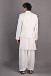 Shop_Bohame_Off White Salwar Mateo Textured Bundi And Kurta Set_at_Aza_Fashions