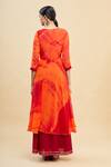 Shop_Samyukta Singhania_Cotton Tie Dye Layered Dress_at_Aza_Fashions