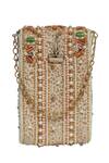 Shop_NR BY NIDHI RATHI_Embroidered Mobile Cover_at_Aza_Fashions