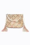 Shop_NR BY NIDHI RATHI_Bead Embroidered Pouch With Handle_at_Aza_Fashions