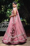Shop_Anushree Reddy_Pink Embroidered Lehenga Set_at_Aza_Fashions