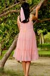 Shop_Gul By Aishwarya_Peach Tiered Chiffon Dress_at_Aza_Fashions