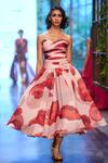 Buy_Gauri & Nainika_Pink Cinepolis Strapless Midi Dress_at_Aza_Fashions