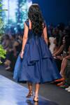 Shop_Gauri & Nainika_Blue Cluster Flared Sleeveless Dress_at_Aza_Fashions