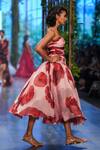 Shop_Gauri & Nainika_Pink Cinepolis Strapless Midi Dress_at_Aza_Fashions